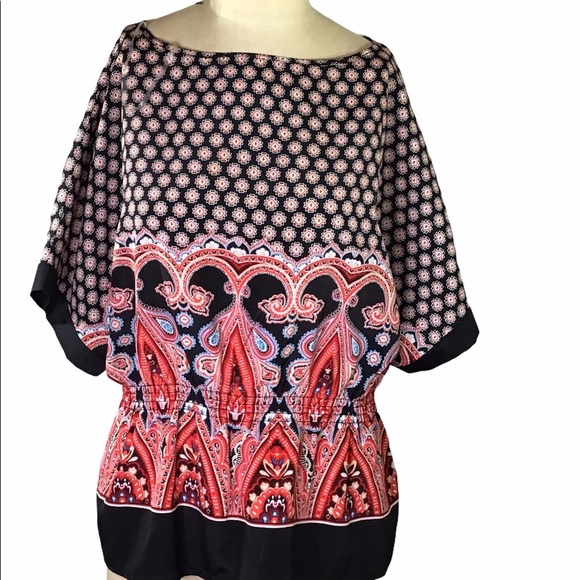 Rafaella Paisley Printed Top, LP, EUC - Picture 1 of 5